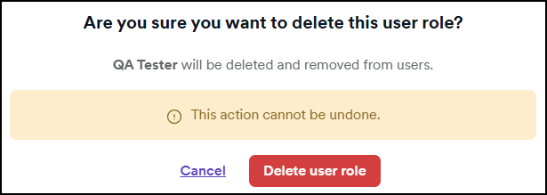 Three-dot menu with Delete role option
