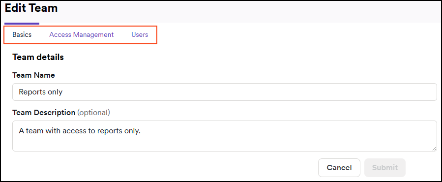 Edit team pencil icon