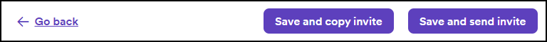 Save and copy the invitation link or save and invite by email